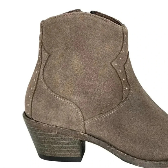 All Saints Melanie Almond Brown Suede Leather Womens Ankle Boots Size 5M - Picture 9 of 16